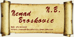 Nenad Brošković vizit kartica